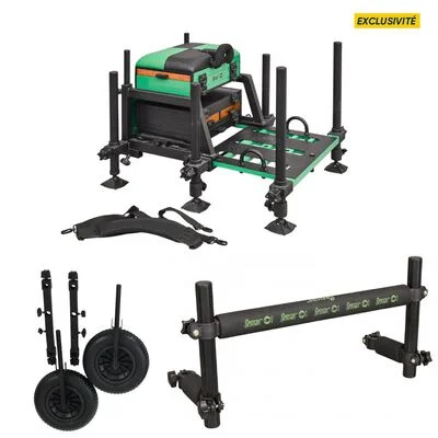 Station 3410 full avec tablette XXL, barre repose canne, casier munis de plioirs, parapluie 2m50, support et cuvette 25cm – Image 2